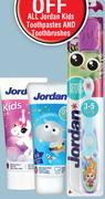 Jordan Kids Toothpaste (0-12 Years) Assorted-50ml Each
