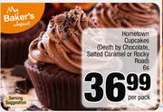 Hometown Cupcakes (Death By Chocolate, Salted Caramel Or Rocky Road)-6s Per Pack
