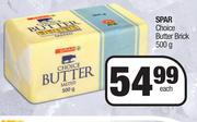 Spar Choice Butter Brick-500g Each
