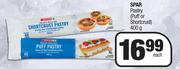 Spar Pastry Puff Or Shortcrust-400g Each