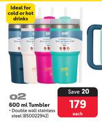 O2 Tumbler-600ml Each