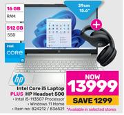 HP Intel Core i5 Laptop Plus HP Headset 500