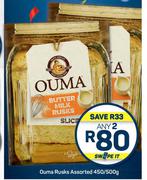 Ouma Rusks Assorted-Any 2 x 450g/500g