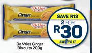 De Vries Ginger Biscuits-For 2 x 200g