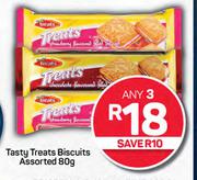 Tasty Treats Biscuits Assorted-Any 3 x 80g