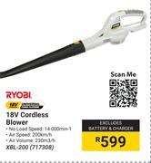  Ryobi 18V Cordless Blower XBL-200