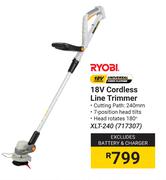 Ryobi 18V Cordless Line Trimmer XLT-240