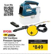 Ryobi 18V Cordless Pressure Sprayer XPS-18
