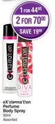 Exclamation Perfume Body Spray Assorted-For 2 x 90ml