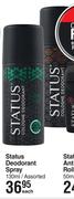 Status Deodorant Spray Assorted-130ml Each