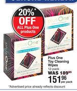 Plus One Toy Cleaning Wipes 12 Pack-Per Pack