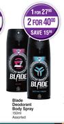 Blade Deodorant Body Spray Assorted-150ml