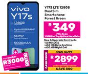 Vivo Y17S LTE 128GB Dual Sim Smartphone Forest Green-On 1.3GB Red Top Up Core More Data