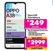 Oppo A38 Smartphone-On 1.3GB Red Top Up Core More Data
