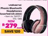 Volkano Phonic Bluetooth Headphones Assorted VK-2002-Each