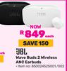 JBL Wave Buds 2 Wireless ANC Earbuds-Each