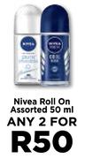 Nivea Roll On Assorted-For Any 2 x 50ml