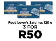 Food Lover's Sardines-For 3 x 120g