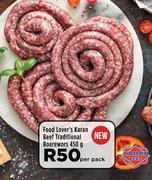 Food Lover's Karan Beef Traditional Boerewors-450g Per Pack