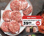 Jacques Kallis Burgers-4 x 100g Per Pack