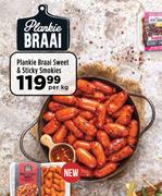 Plankie Braai Sweet & Sticky Smokies-Per Kg