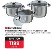 Bennett Read 6 Piece Finesse XL Stainless Steel Cookware Set-Per Set