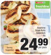 Spar Freshline Braai Rolls (Selected)-6's Per Pack