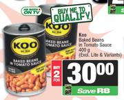 Koo Baked Beans In Tomato Sauce-For 2 x 400g