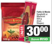 Fatti's & Moni's Spaghetti Or Macaroni-For 2 x 500g