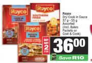 Royco Dry Cook In sauce Assorted-For 2 x 37g-55g