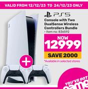 PS5 Console With Two DualSense Wireless Controller Bundle