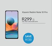 Xiaomi Redmi Note 10 Pro-On 1GB Red Core More Data