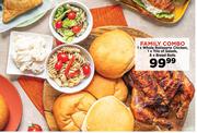 1 x Whole Rotisserie Chicken, 1 x Trio Of Salads, 6 x Bread Rolls-Combo