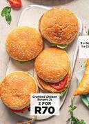 Crumbed Chicken Burgers-For 2