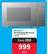 Hisense 20L Electronic Microwave H20MOMS11-Each