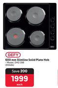 Defy 600mm Slimline Solid Plate Hob DHD 398-Each