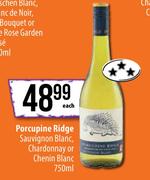 Porcupine Ridge Sauvignon Blanc, Chardonnay Or Chenin Blanc-750ml Each