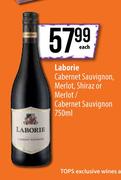 Laborie Cabernet Sauvignon, Merlot, Shiraz Or Merlot/Cabernet Sauvignon-750ml Each