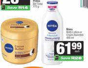 Nivea Body Lotion Or Cream Assorted-400ml