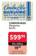 Cordon Bleu Margarine Bricks-30 x 500g