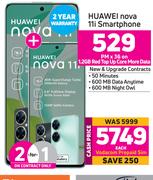 2 x Huawei Nova 11i Smartphone-On 1.2GB Red Top Up Core More Data