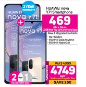 2 x Huawei Nova Y71 Smartphone-On 1.2GB Red Top Up Core More Data