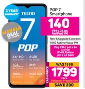 Tecno Pop 7 Smartphone-On Red Flexi 140
