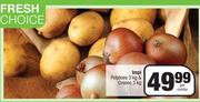 Impi Potatoes 3Kg & Onions 3Kg-Per Combo