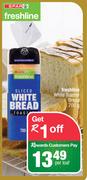 Spar Freshline White Toaster Bread-700g Per Loaf