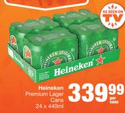 Heineken Premium Lager Cans-24 x 440ml Per Case
