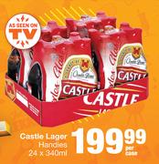 Castle Lager Handies-24 x 340ml Per Case