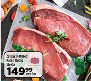 28 Day Matured Karan Rump Steaks-Per Kg