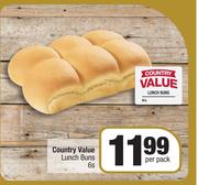 Country Value Lunch Buns-6s Per Pack