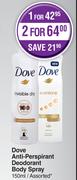 Dove Anti Perspirant Deodorant Body Spray Assorted-150ml